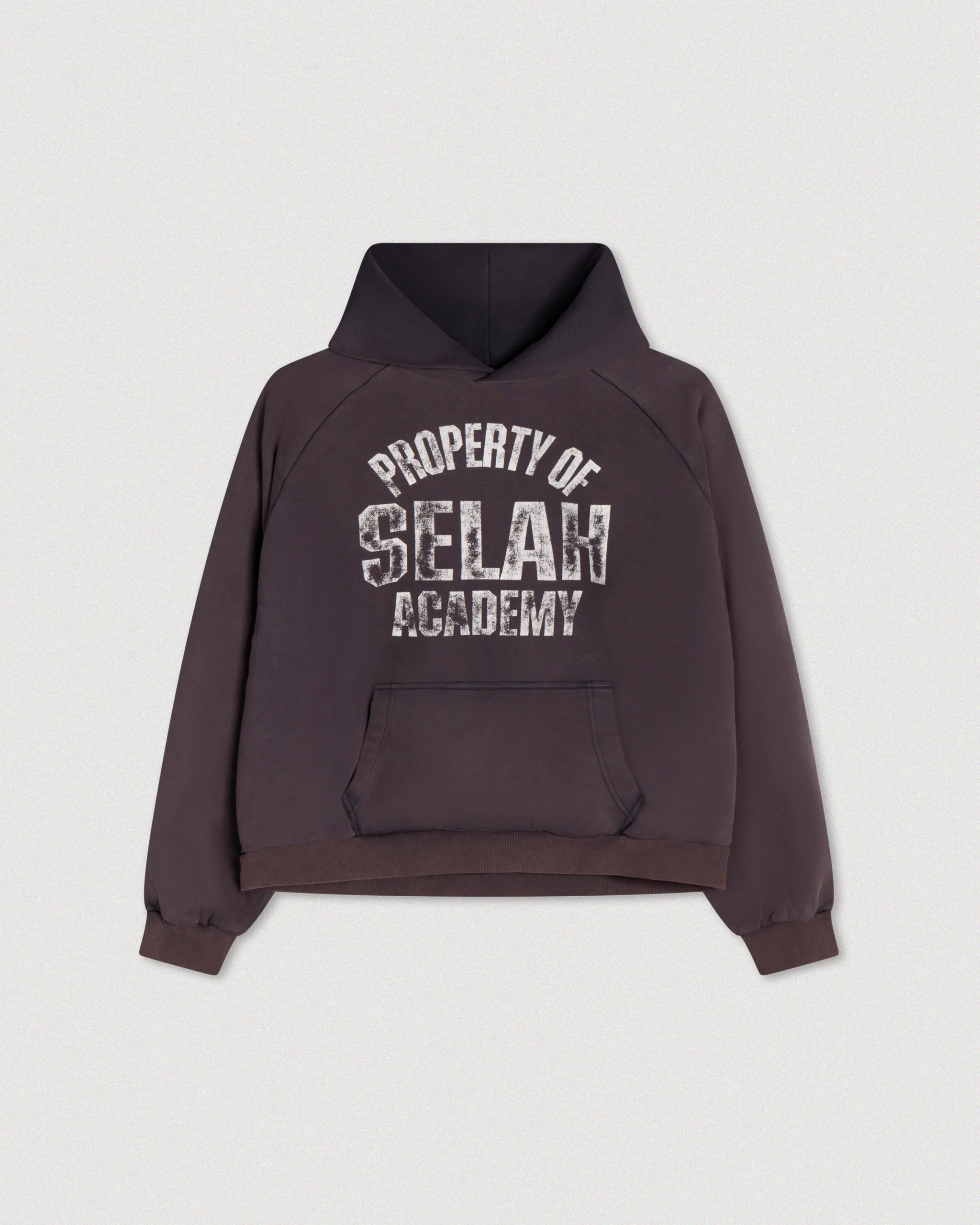 ACADEMYHOODIEFRONT Academy Aged Raglan Hoodie