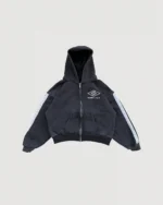 Athletica Striped Zip Up Hoodie