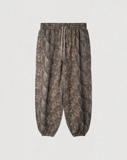 CAMO BAGGY SCRUNCH SWEATPANTS