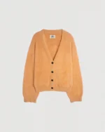 CAMEL MOHAIR KNIT CARDIGAN