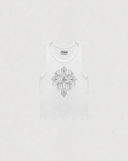 SELAH CRUCIFIX RIBBED TANK