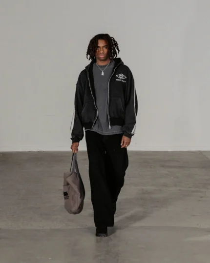 Athletica Striped Zip Up Hoodie