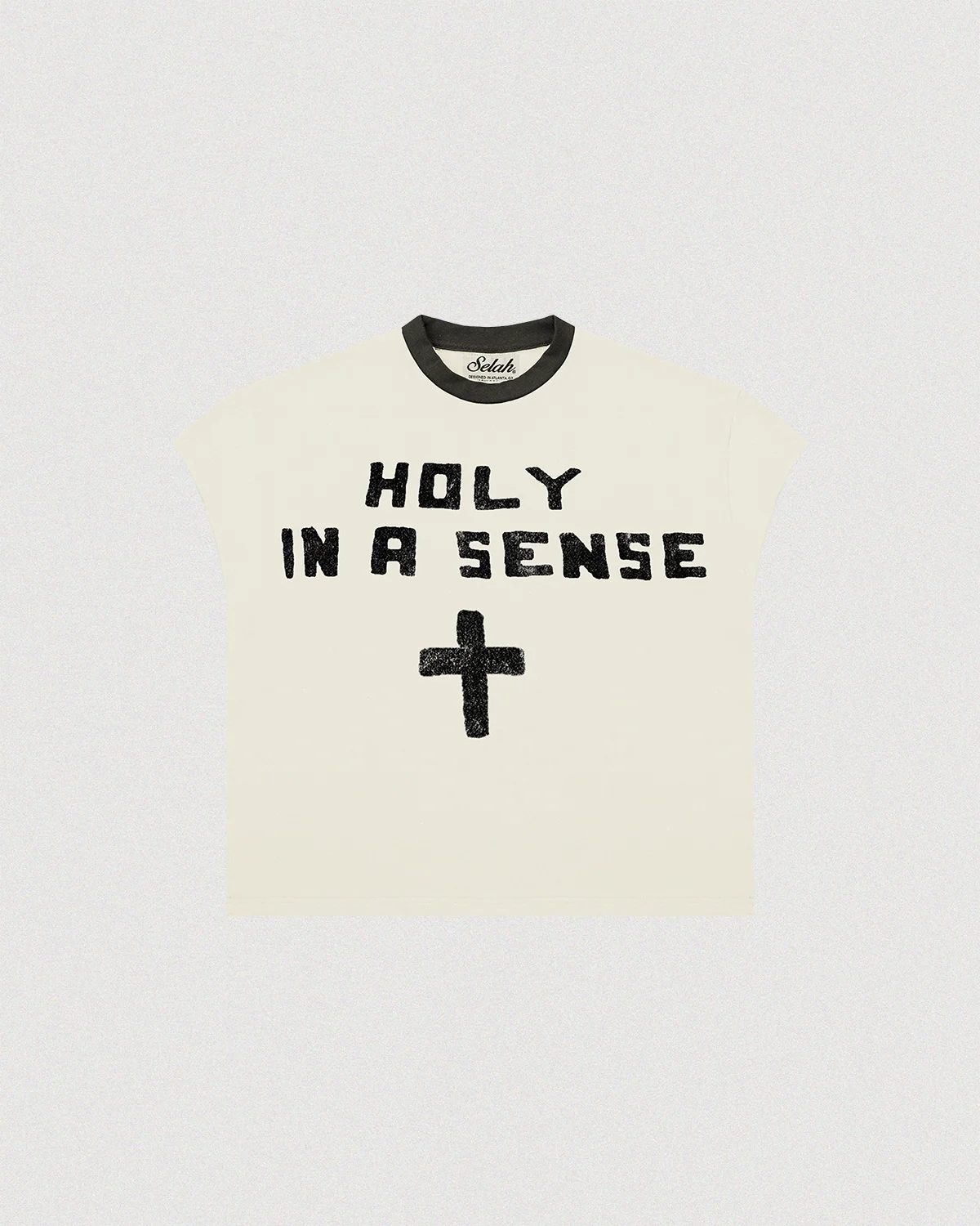 HOLYINASENSECUTOFFTEE SELAH HOLY IN A SENSE CUT OFF TEE