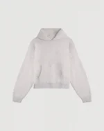 Slate Mohair Knit Hoodie