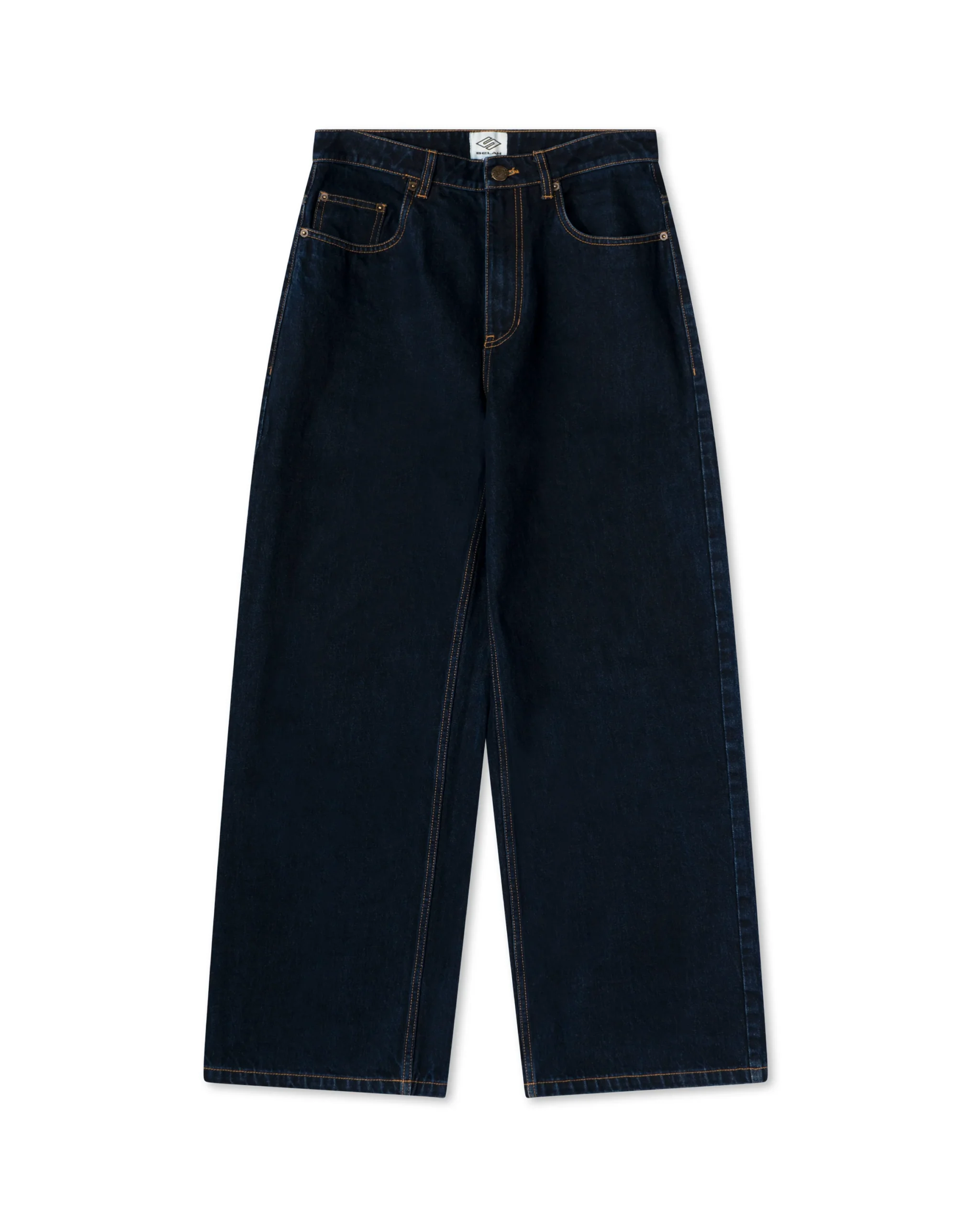 RAW_DENIM_FRONT LOGO RELAXED DENIM