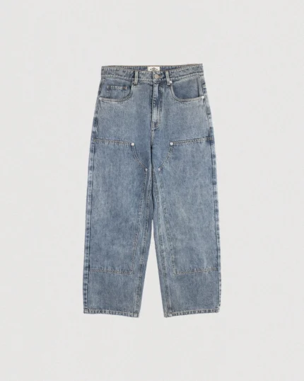 LOGO RELAXED DOUBLE KNEE DENIM