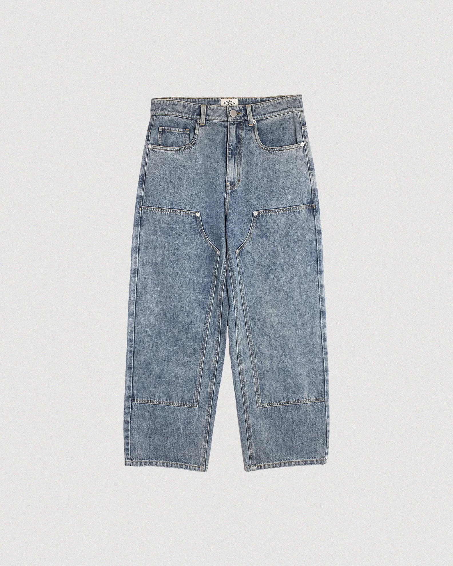 REINFORCED_DOUBLE_KNEE_JEAN LOGO RELAXED DOUBLE KNEE DENIM