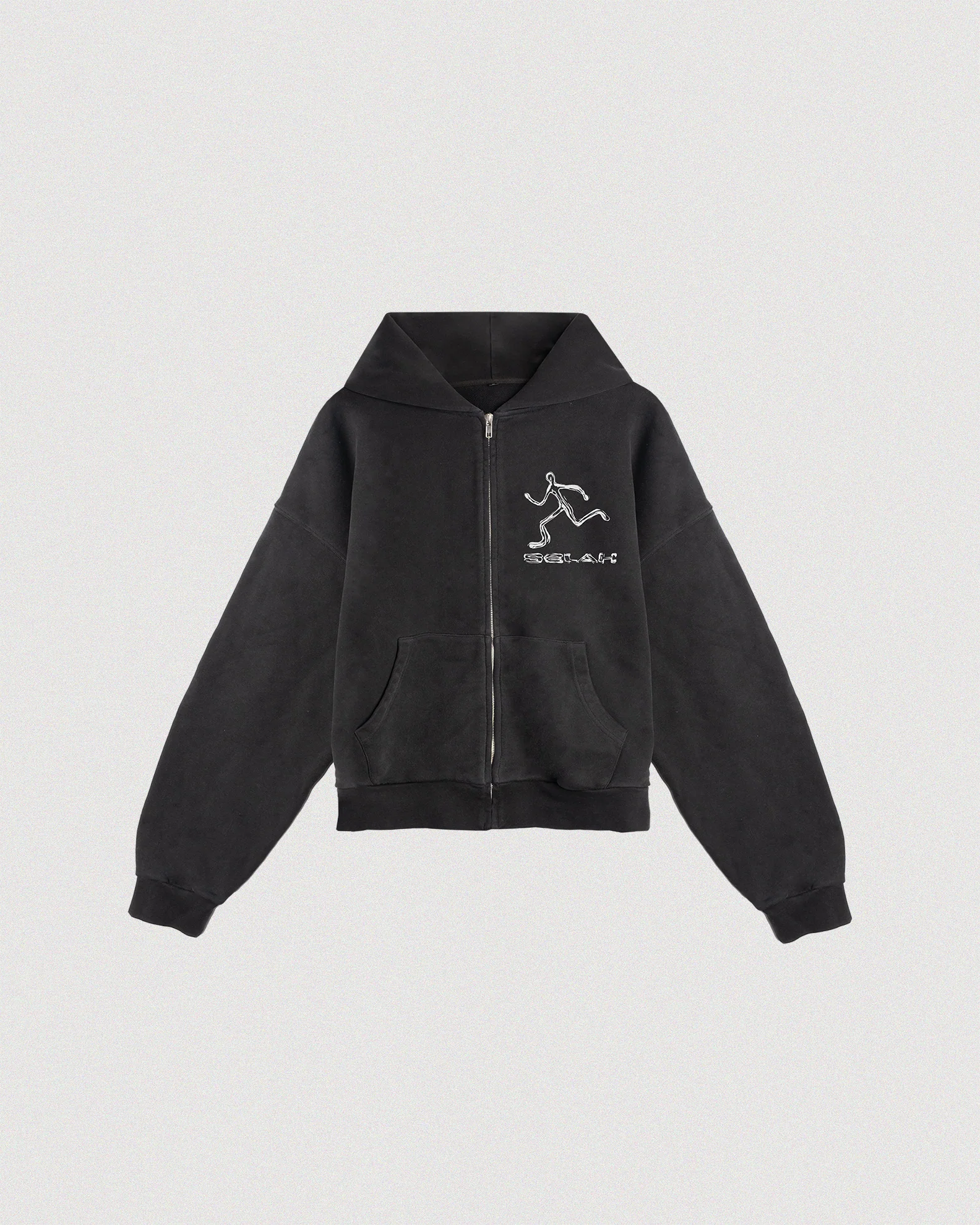 RUNNINGHOODIEFRONT Running From God Zip Up Hoodie