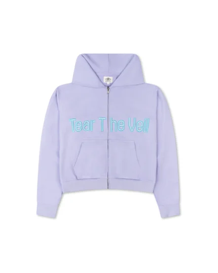 Tear The Veil Cropped Zip Up Hoodie