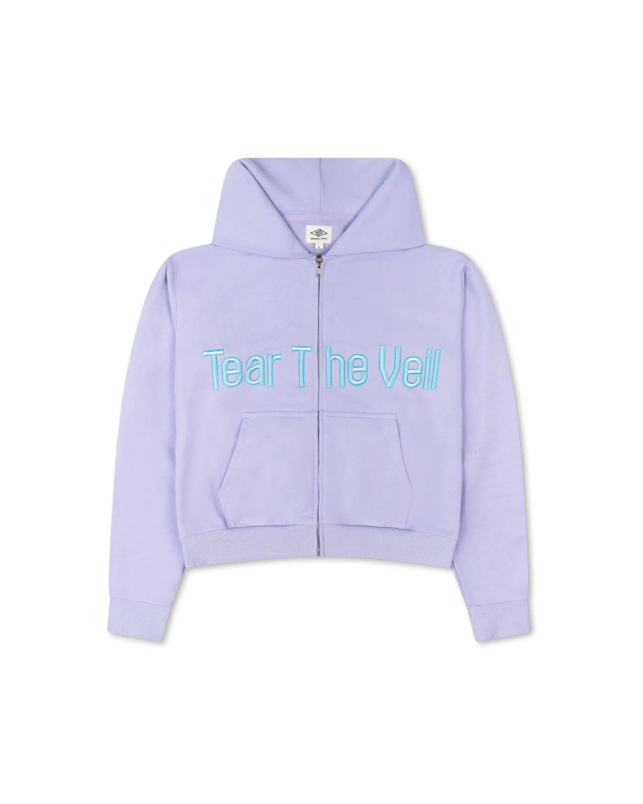 TEAR_THE_VEIL_VIOLET_ZIP Tear The Veil Cropped Zip Up Hoodie